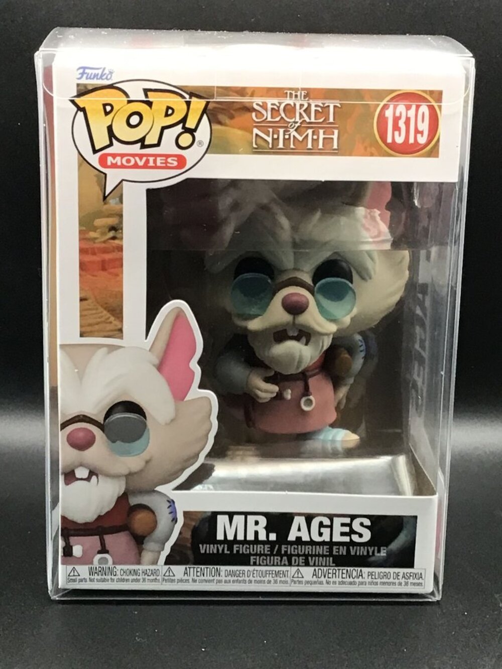Funko Pop Vinyl Secret of NIMH Mr Ages #1319 Figure w/Pop Protector New Animatio
